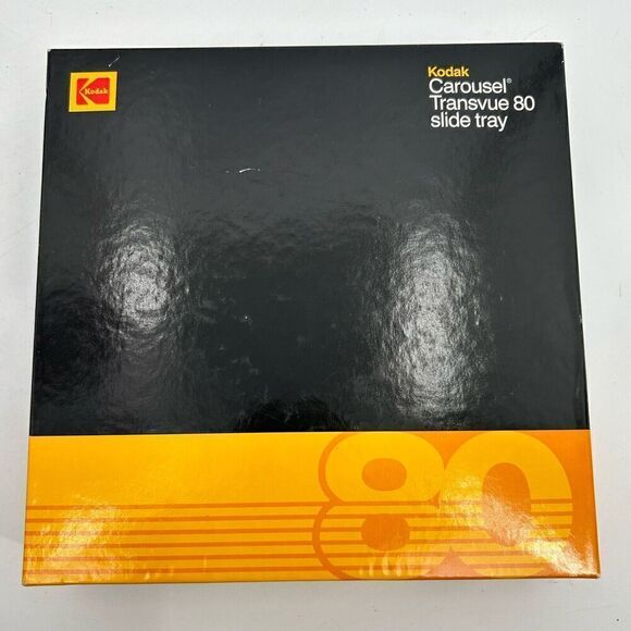 Kodak Carousel Slide Tray Transvue 80 In Original Black Box - Picture 1 of 6